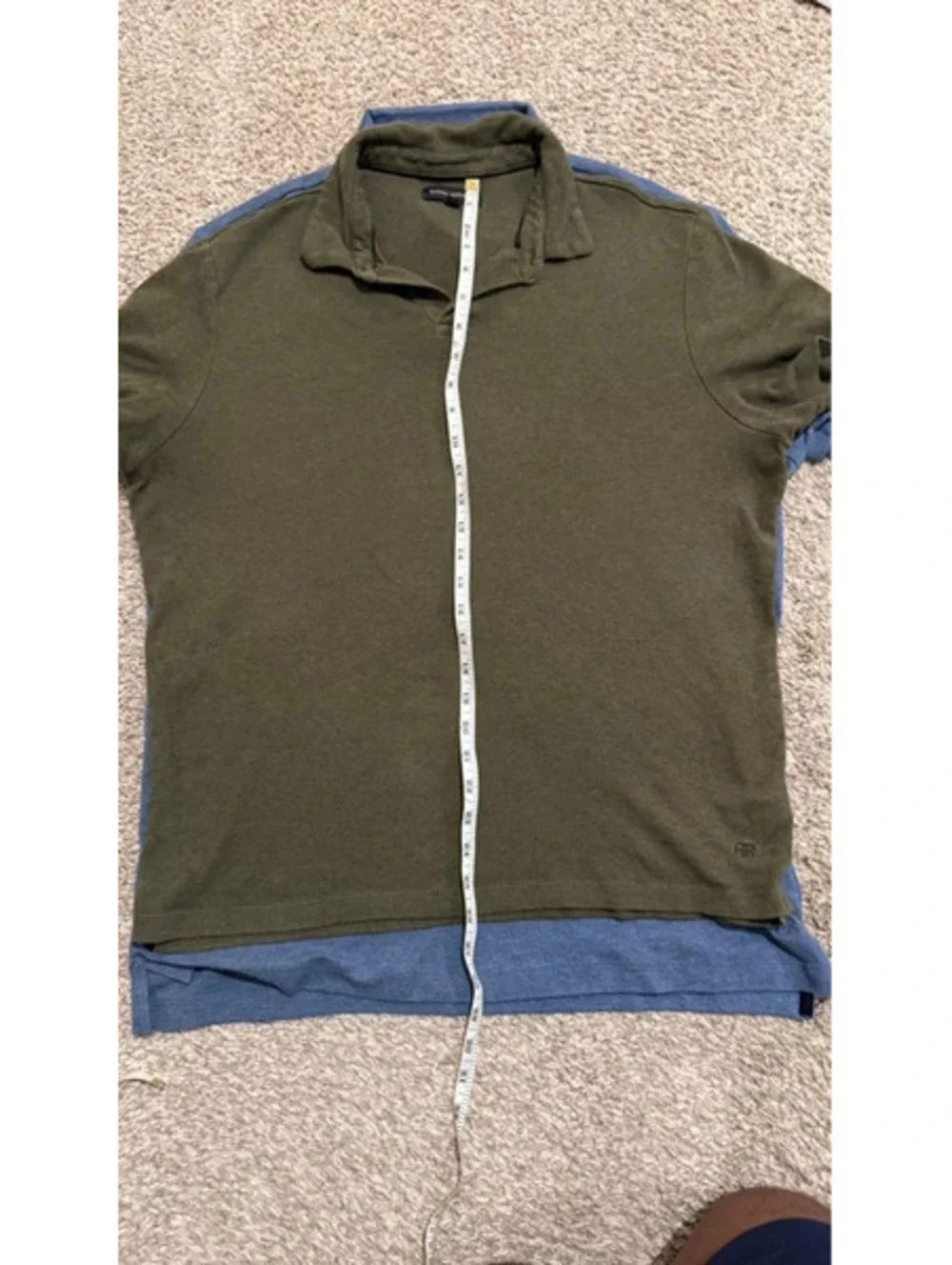 Banana Republic Luxe Touch Polo Lot 2 L Blue Olive Cotton